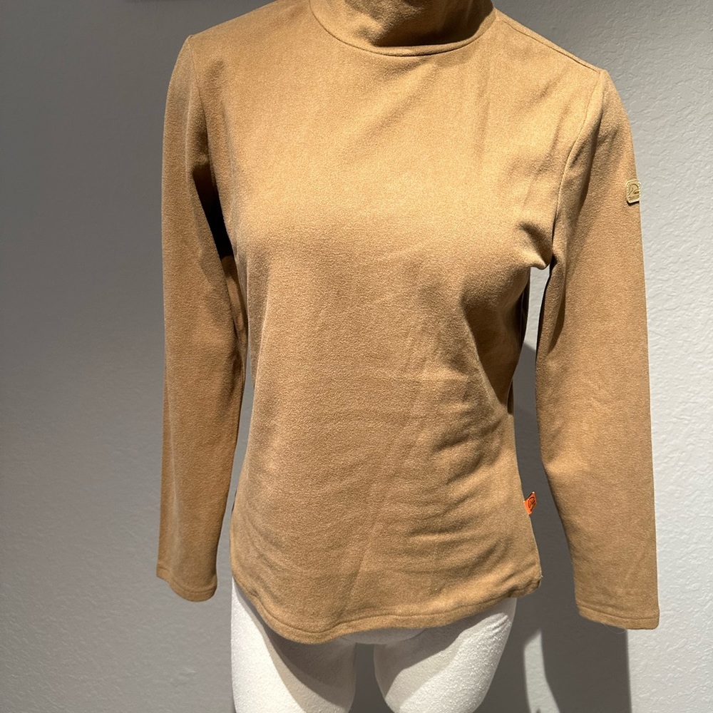 HKM Equestrian tan camel brown sweater turtleneck size medium